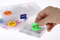 Etiket Rillprint 25mm 500st op rol fluor groen-2