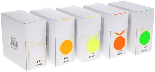 Etiket Rillprint 35mm op rol fluor geel 500 stuks-3