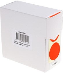 Etiket Rillprint 35mm 500st op rol fluor rood