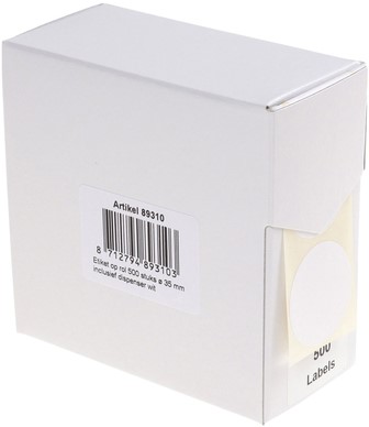 Etiket Rillprint 35mm op rol wit 500 stuks-2
