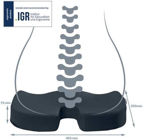 Stoelkussen Leitz Ergo Cosy grijs-5