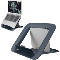 Laptopstandaard Leitz Ergo Cosy verstelbaar recyled grijs