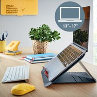 Laptopstandaard Leitz Ergo Cosy verstelbaar recyled grijs-2