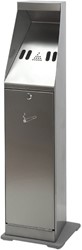 Asbak staand Vepa Bins zuil vrijstaand RVS 31025411