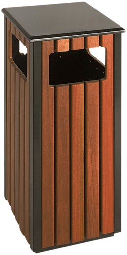 Afvalbak Vepa Bins voor buiten 36 liter zwart/houtlook