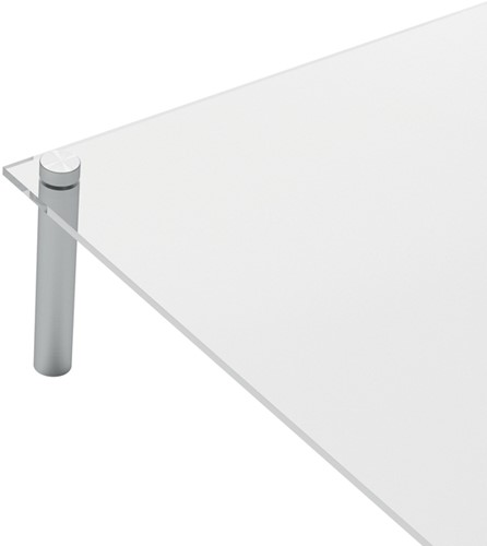 Notitiebord Nobo transparant acryl schuin A4-10