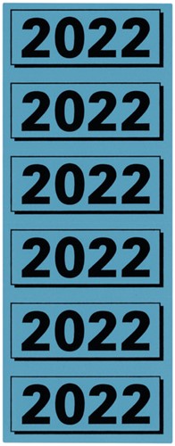 Rugetiket Elba 2022 57x25mm blauw