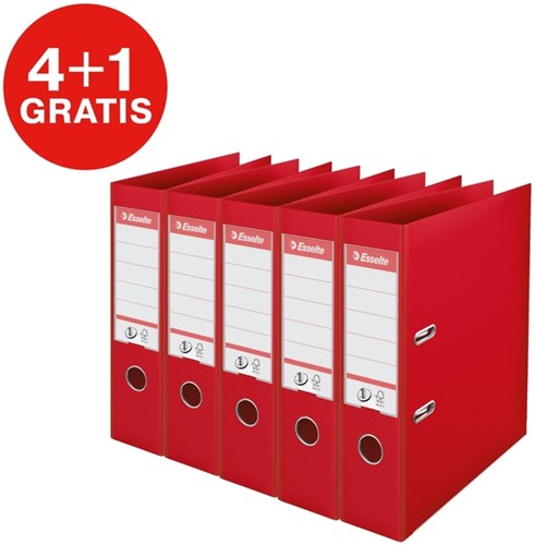 Ordner Esselte Vivida No.1 multipack 75mm A4 5 stuks rood-6