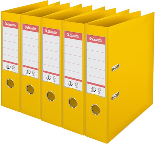 Ordner Esselte No 1 Power PP 75 mm geel 5 stuks
