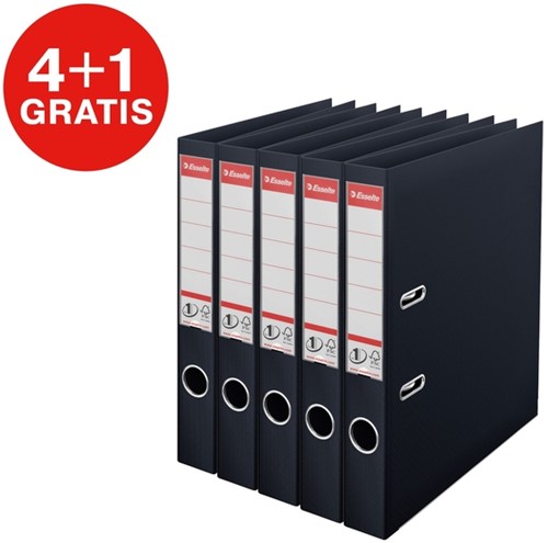 Ordner Esselte Vivida No.1 multipack 50mm A4 5 stuks zwart-1
