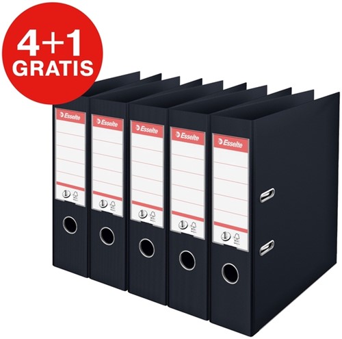 Ordner Esselte Vivida No.1 multipack 75mm A4 5 stuks zwart-1