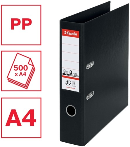 Ordner Esselte No.1 72mm PP 30% gerecycled folie Multipack zwart 5 stuks-6