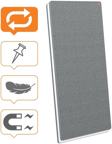 Draagbaar whiteboard en memobord Nobo Move & Meet 1800x900mm-15