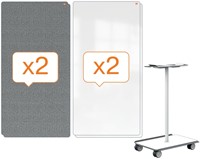 White- en Memobord systeem Nobo Move & Meet 90x180cm-6