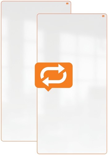 Whiteboard Nobo Move & Meet 90x180cm oranje-10