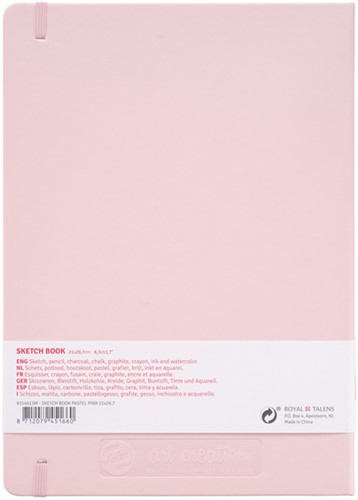 Schetsboek Talens Art Creation 80 witte vellen 140gr 210x300mm roze-2