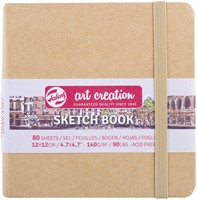 Schetsboek Talens Art Creation 80 witte vellen 140gr 120x120mm kraft
