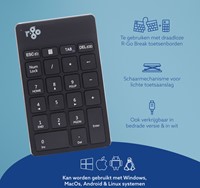 Toetsenbord R-Go Ergonomisch Numpad Break Wireless-2