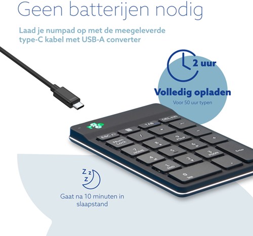 Toetsenbord R-Go Ergonomisch Numpad Break Wireless-4