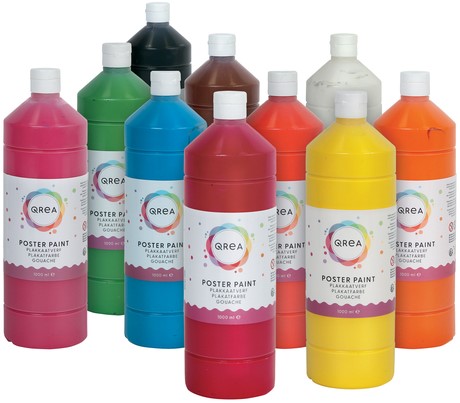 Plakkaatverf Qrea geel 1000ml-3