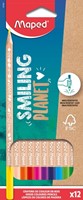 Kleurpotlood Maped Smiling Planet set à 12 kleuren