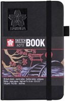 Schetsboek Sakura 80 zwarte vellen 140gr 90x140mm zwart