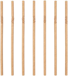 Drinkrietje IEZZY karton buigbaar Ø 6x240mm 100% fair 200 stuks bruin