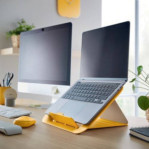 Laptopstandaard Leitz Ergo Cosy verstelbaar recyled geel-3