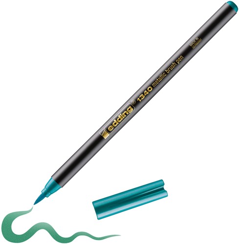 Brushpen edding 1340 metallic groen-3