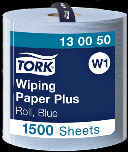 Poetspapier Tork W1 Plus Premium 2-laags 1500 vel blauw 130050-2