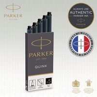 Inktpatroon Parker Quink blauwzwart blister à 5 stuks-2