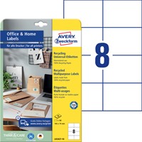 Etiket Avery LR3427-10 105x74 mm recycled wit 80 stuks-2
