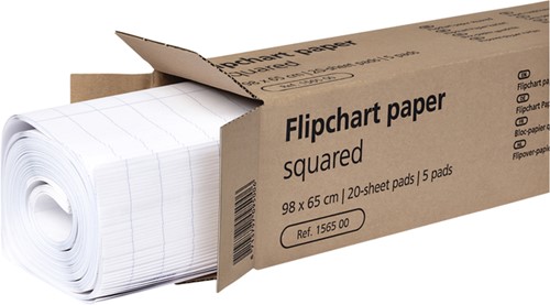 Flipoverpapier 65x100cm, 20 vel, ruit/blanco -1