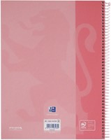 Notitieboek Oxford Touch Europeanbook A4+ 4-gaats lijn 160 pagina's pastel roze-2