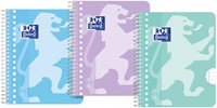 Collegeblok Oxford School A5+ lijn 17-gaats 160 pagina's 80gr pastel assorti 3 stuks
