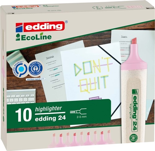 Markeerstift edding 24 EcoLine pastel roze-1