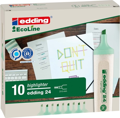 Markeerstift edding 24 EcoLine pastel groen-1