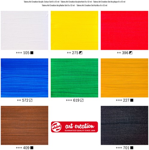 Acrylverf Talens Art Creation 12ml set à 8 kleuren-1