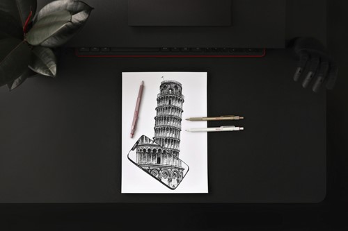 Balpen rOtring 600 medium rosé goud-2