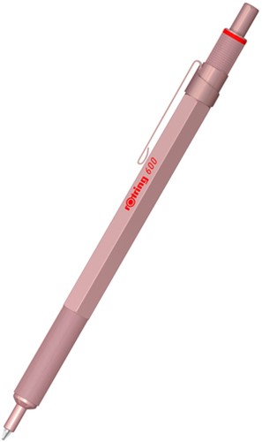 Balpen rOtring 600 medium rosé goud-4