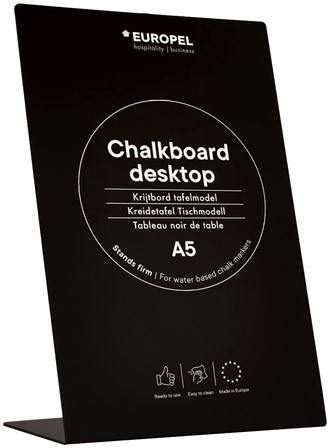 Krijtbord Europel L-standaard A5-2