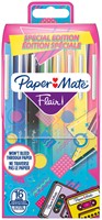 Fineliner Paper Mate Flair retro medium assorti blister à 16 stuks