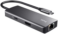 Adapter Trust Dalyx 6-in-1 USB-C multipoort grijs-2