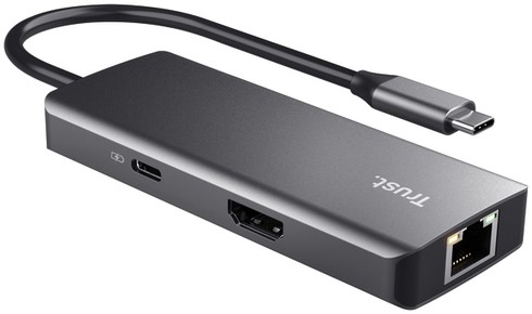 Adapter Trust Dalyx 6-in-1 USB-C multipoort grijs-1