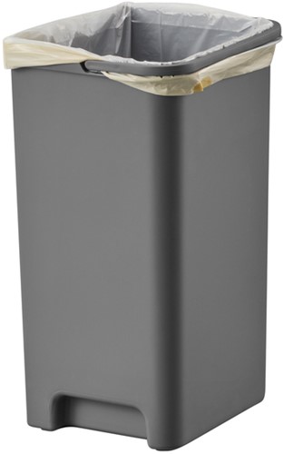 Pedaalemmer EKO Hana Duo Recycling 2x10 liter grijs wit-1