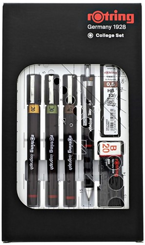 Tekenset rOtring Isograph college 0.2mm, 0.3mm en 0.5mm set à 3 stuks-2