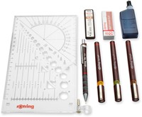 Tekenset rOtring Isograph college 0.2mm, 0.3mm en 0.5mm set à 3 stuks-3