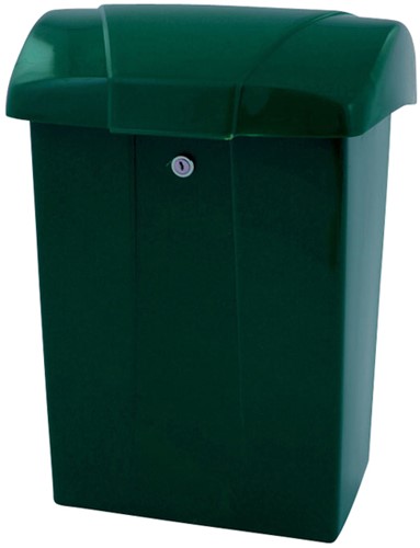 Brievenbus Vepa Bins met klep kunststof groen