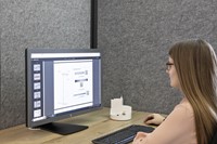 Scheidingswand MAUL akoestiek antraciet/kurk voet-2