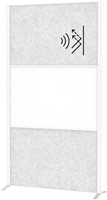 Scheidingswand MAUL akoestiek lichtgrijs/whiteboard voet